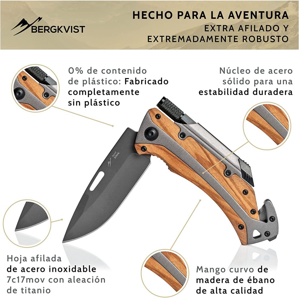 Características del cuchillo para acampar Bergkvist-K30 Plus